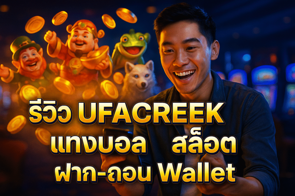 รีวิว UFACREEK แทงบอล สล็อต ฝาก-ถอน Wallet